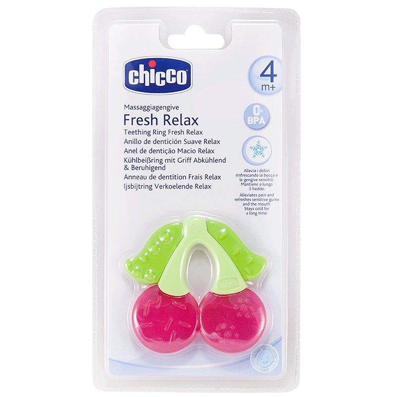 фото упаковки Chicco Fresh Relax Прорезыватель охлаждающий Вишня 4+