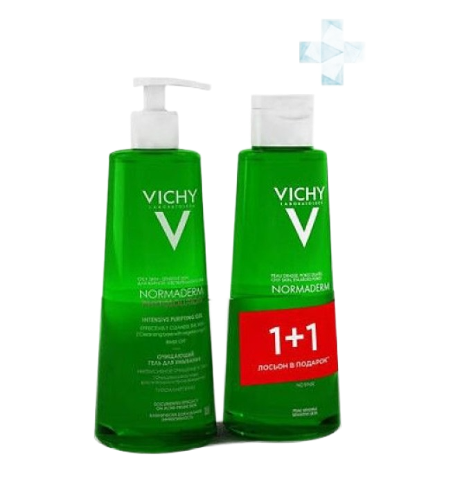 фото упаковки Vichy Normaderm Phytosolution Набор, набор, гель для умывания 200мл + лосьон сужающий поры 200мл, 1 шт. фото упаковки Vichy Normaderm Phytosolution Набор