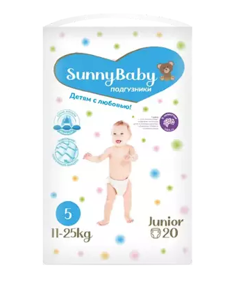 фото упаковки Sunnybaby Подгузники детские Junior