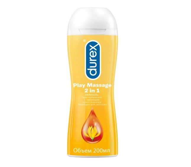 фото упаковки Гель-смазка Durex Play Massage 2in1 Sensual, гель, с иланг-илангом, 200 мл, 1 шт. фото упаковки Гель-смазка Durex Play Massage 2in1 Sensual