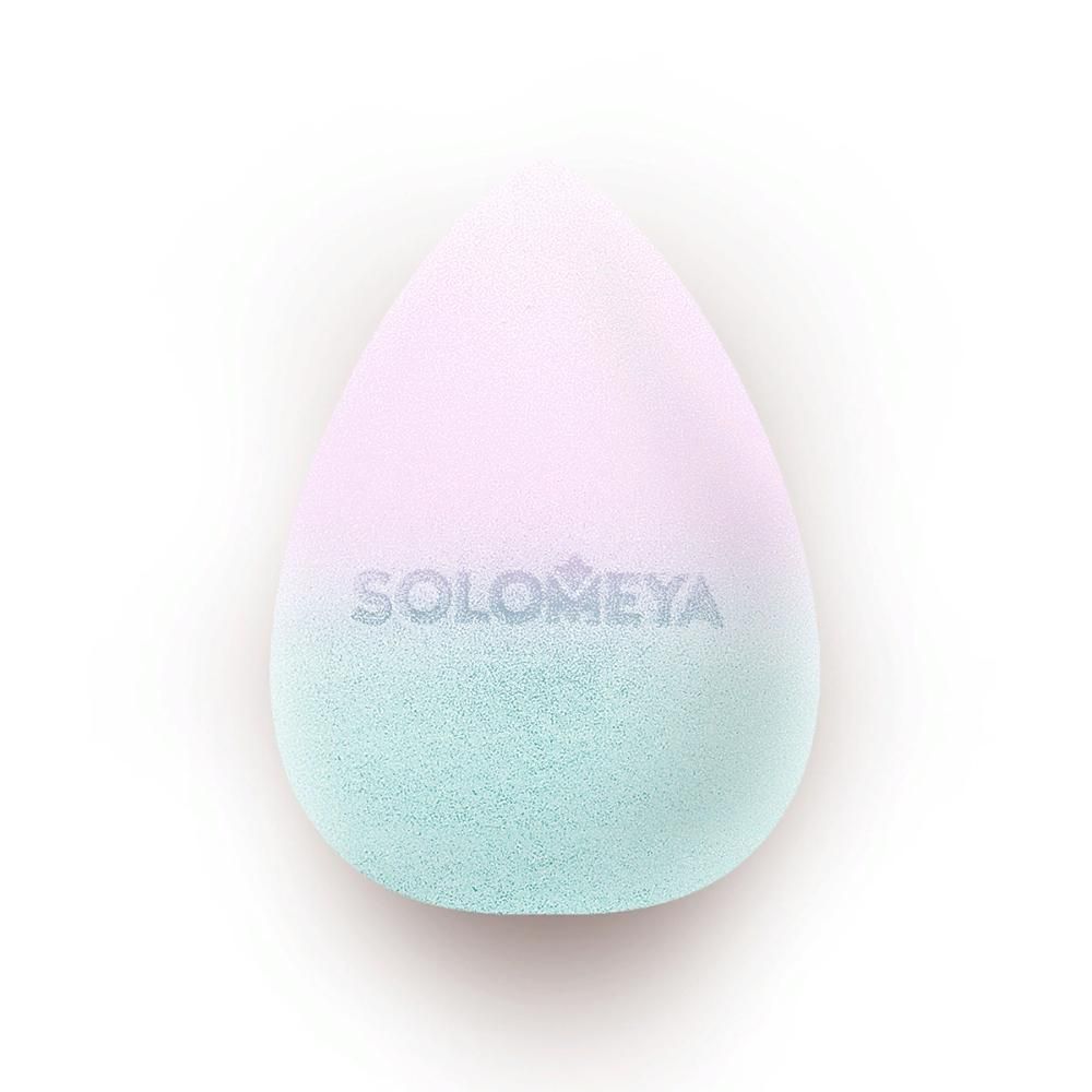 Solomeya Спонж для макияжа меняющий цвет, Blue-Pink, 1 шт.