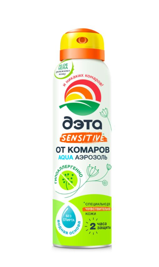 Дэта Аэрозоль Sensitive от комаров, аэрозоль, для чувствительной кожи, 150 мл, 1 шт.