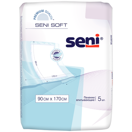 Пеленки впитывающие Seni soft, 90х170, 5 шт.
