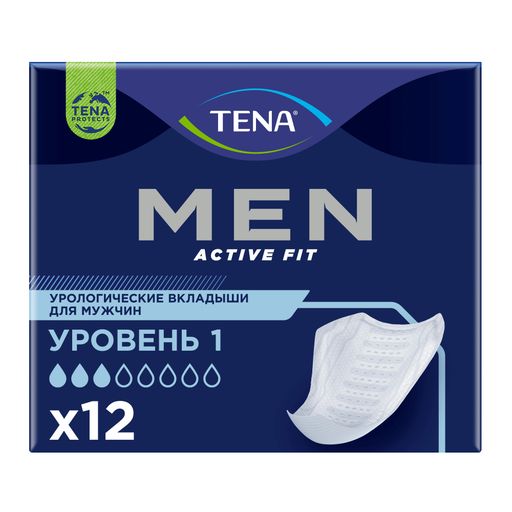 Tena Men вкладыши урологические уровень 1, прокладки урологические, light, 12 шт.