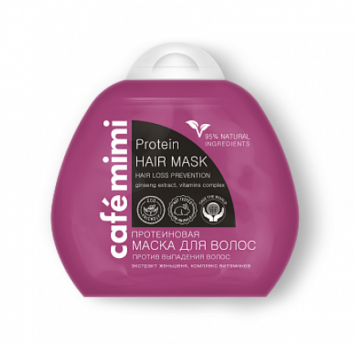 Cafe mimi Маска протеиновая для волос, маска для волос, против выпадения волос, 100 мл, 1 шт.