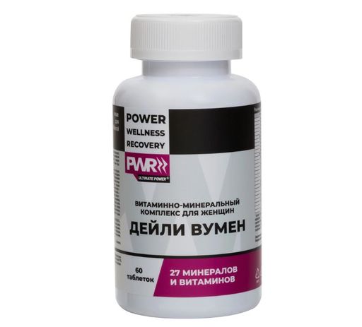 PWR Витаминно-минеральный комплекс для женщин дейли вумен, таблетки, 60 шт.