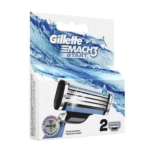 Gillette Mach3 Start Сменные кассеты для бритья, 2 шт.