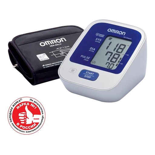 Тонометр автоматический OMRON М2 Classic, с универсальной манжетой (22 - 42 см), 1 шт.