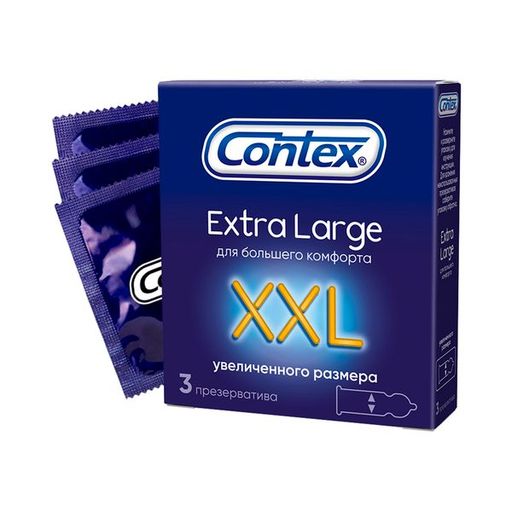 Презервативы Contex Extra Large, презервативы, увеличенного размера, 3 шт.