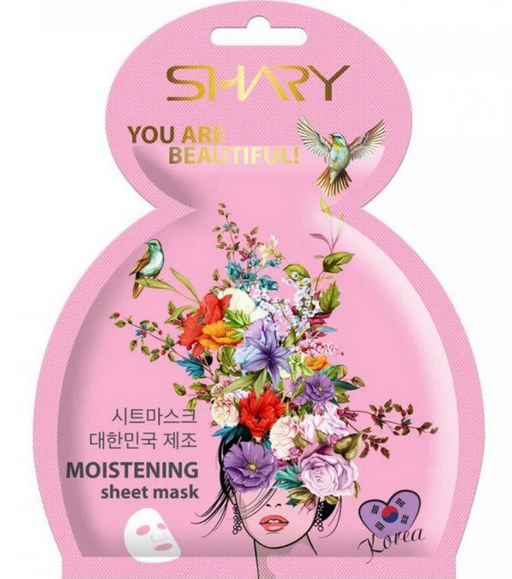 Shary Маска на тканевой основе глубоко увлажняющая, маска для лица, Аквауход и мгновенная мягкость, 22 г, 1 шт.