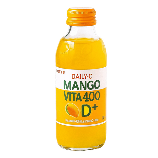 Lotte Daily-C Напиток витаминизированный Манго 400 D, напиток, негазированный, 140 мл, 1 шт.