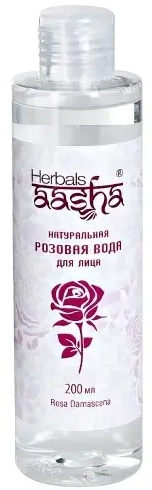 Aasha herbals вода розовая натуральная для лица, 200 мл, 1 шт.