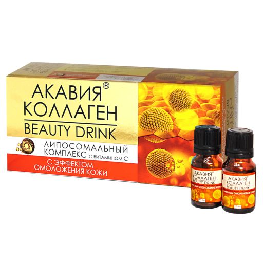 Акавия Коллаген beauty drink, напиток, с ароматом ананаса, 10 мл, 15 шт.